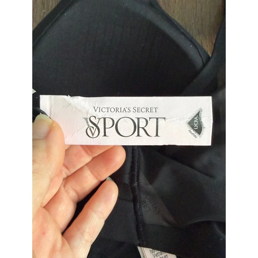 Victoria's Secret Sport Black Wrap Sports Bra Light Support XS Yoga Activewear